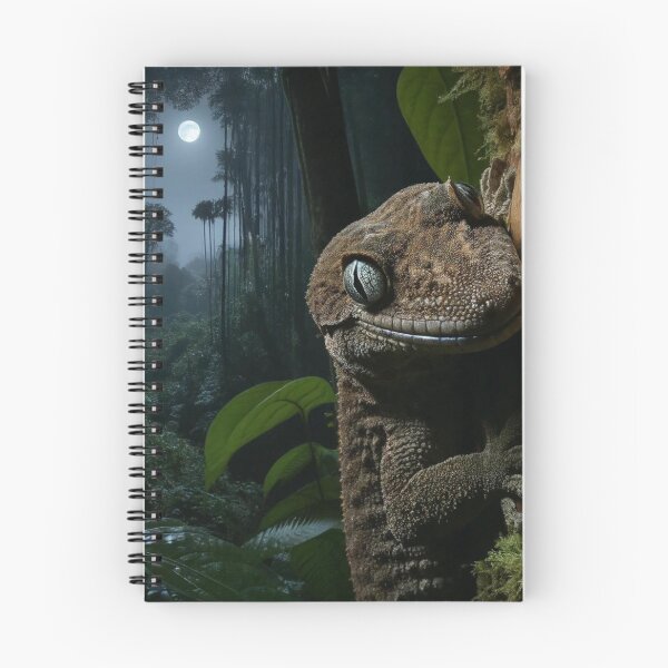 Item preview, Camouflaged Leachianus Gecko at Night - New Caledonian Wildlife designed and sold by NocturnalNook.