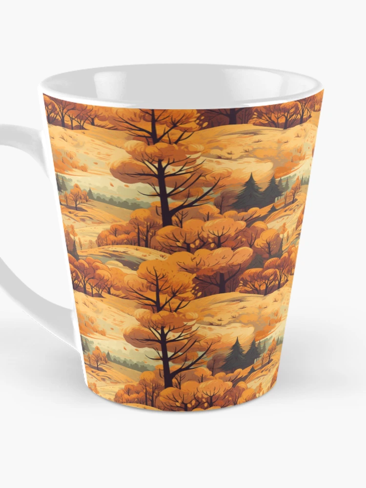 Thumbnail 3 of 4, Coffee Mug, Colorful Fall Landscape Pattern designed and sold by MirucaDesign.