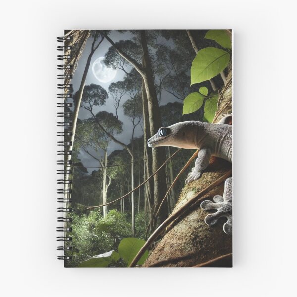 Item preview, Leachianus Gecko Climbing at Night - New Caledonia Wildlife  designed and sold by NocturnalNook.