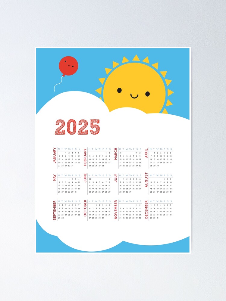 カレンダー・スケジュール feels. poster calender 2025 2025 Calendar | Single Page | Full Year Calendar | Desk