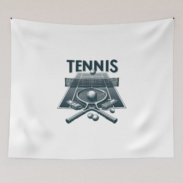 Item preview, Tennis - Court, racket, net and tennis balls designed and sold by citmgpod.