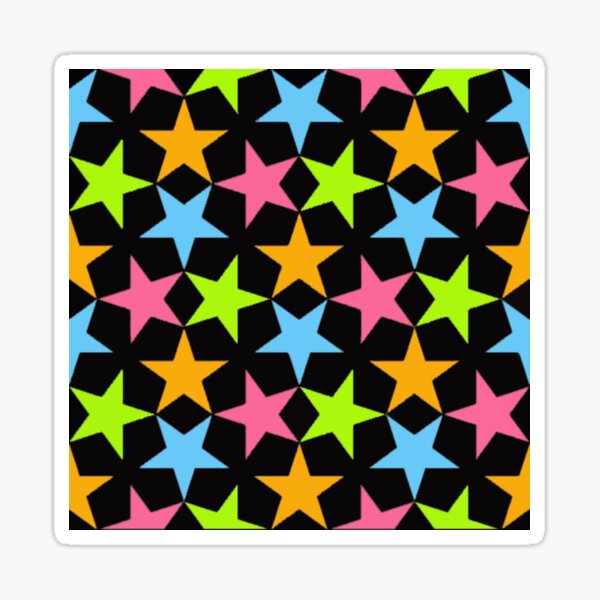 Stars Eye Trippy Psychedelic Rainbow Cute Pastel Goth Punk Square 3” Sticker