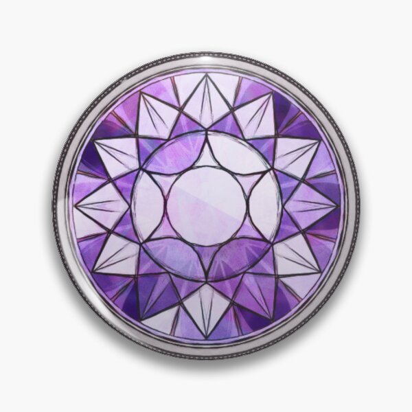 Item preview, Round Amethyst with Silver designed and sold by SpaceRabbitShop.