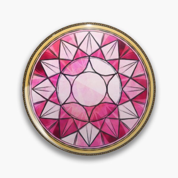 Item preview, Round Pink Tourmaline with Gold designed and sold by SpaceRabbitShop.