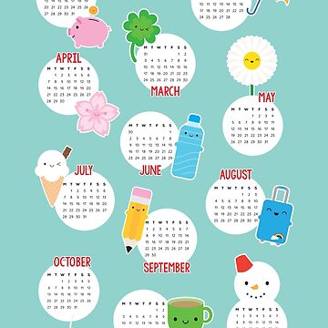 Artwork thumbnail, Kawaii Life 2025 Calendar by marcelinesmith