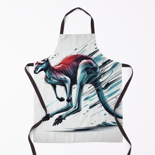 Item preview, Bounding Red Kangaroo – Ink and Cool Colors designed and sold by takeng07.