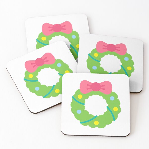 Item preview, Colorful Christmas elements wreath of mistletoe designed and sold by nuchz.