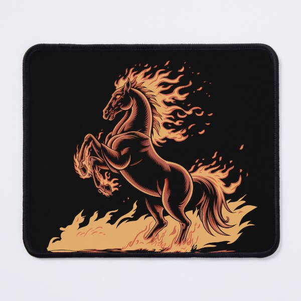 Item preview, Horse With A Fiery Mane designed and sold by Funny Vintage Stickers And T-Shirts.