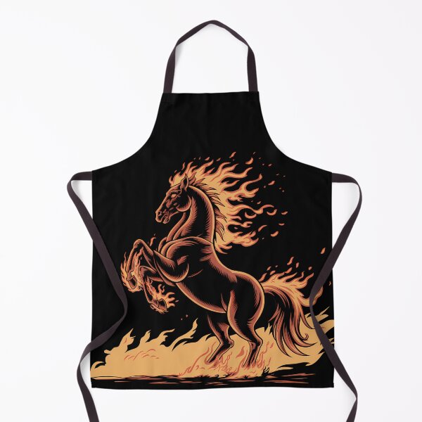 Item preview, Horse With A Fiery Mane designed and sold by Funny Vintage Stickers And T-Shirts.