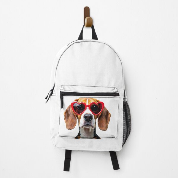 Item preview, Funny cool Beagle dog wearing a heart shape sunglasses designed and sold by LazyOwlStore.