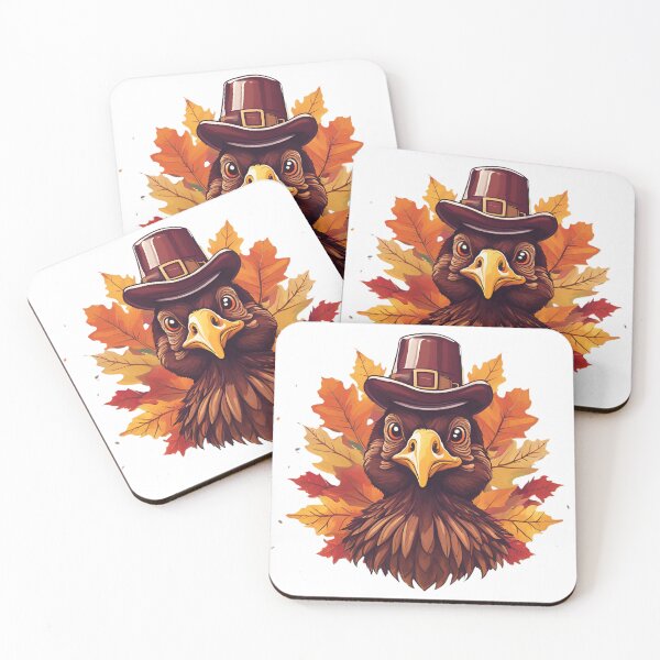 Item preview, Eagle Portrait with Autumn Leaves and a Hat, funn, gifts , autumn,  designed and sold by Ewelina  Niemiec.