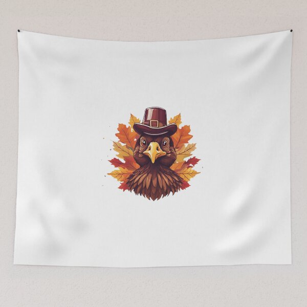 Item preview, Eagle Portrait with Autumn Leaves and a Hat, funn, gifts , autumn,  designed and sold by Ewelina  Niemiec.