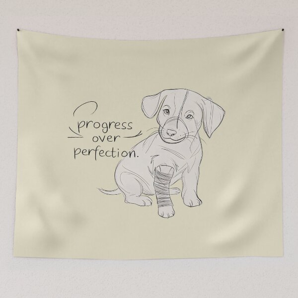 Item preview, Persevering Puppy: Progress Over Perfection designed and sold by KennerTH.