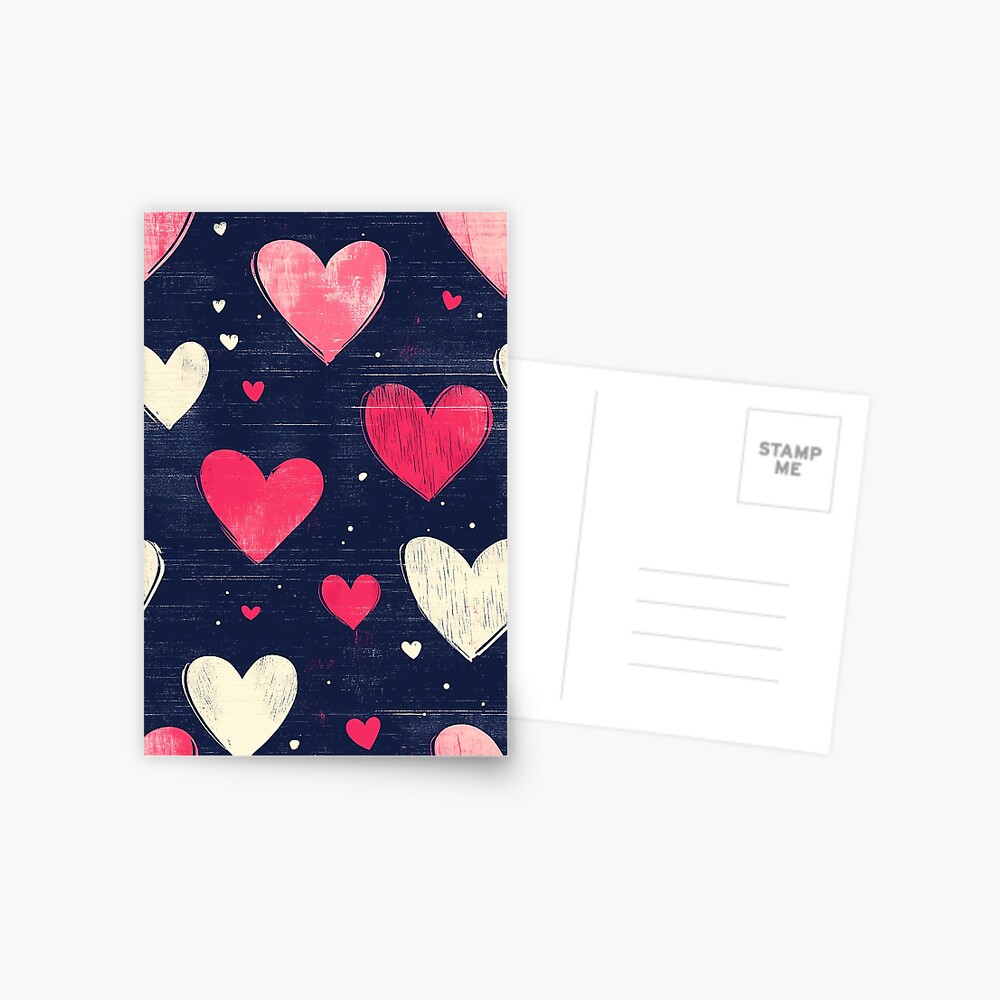 Sweetheart Confetti - Pink and White Heart Pattern