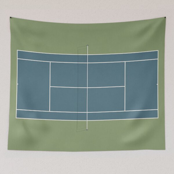 Artikelvorschau, US Open Tennisplatz-Illustration entworfen und verkauft von archetype prints.