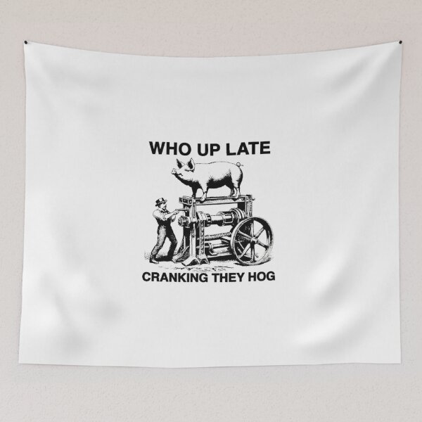 Item preview, Who Up Late Cranking They Hog: Bold Biker Design for Night Riders designed and sold by love3617.