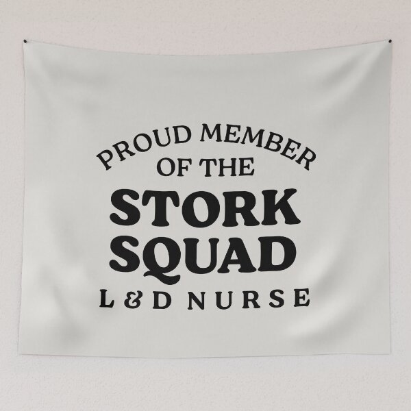 Item preview, Proud Member of the Stork Squad - Labor and Delivery Nurse designed and sold by jensbyorlando.