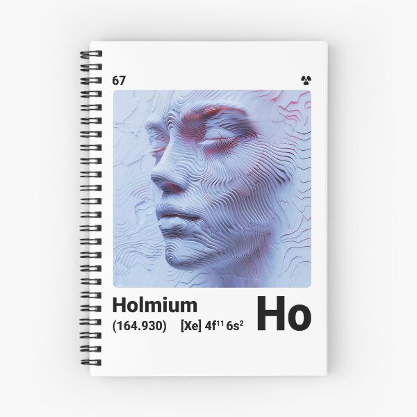 Artikelvorschau, Holmium - KI-Design - weiß - chemisches Element entworfen und verkauft von Toyon.