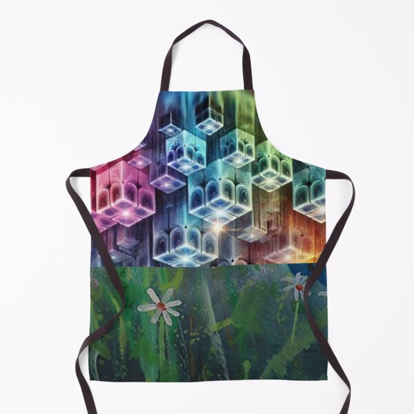 Item preview, Gradient Cubes Meet hand Painted lilies designed and sold by annenambiro.