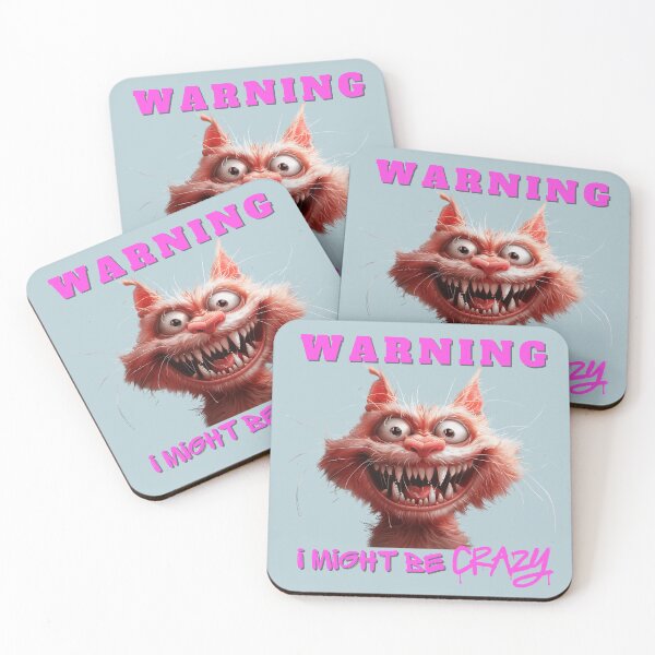 Item preview, WARNING I MIGHT BE CRAZY CAT FUNNY  designed and sold by NikoDeeko.