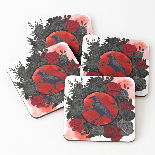 Item preview, Raven and Roses in Crimson Moonlight designed and sold by Anastasia Kourou.