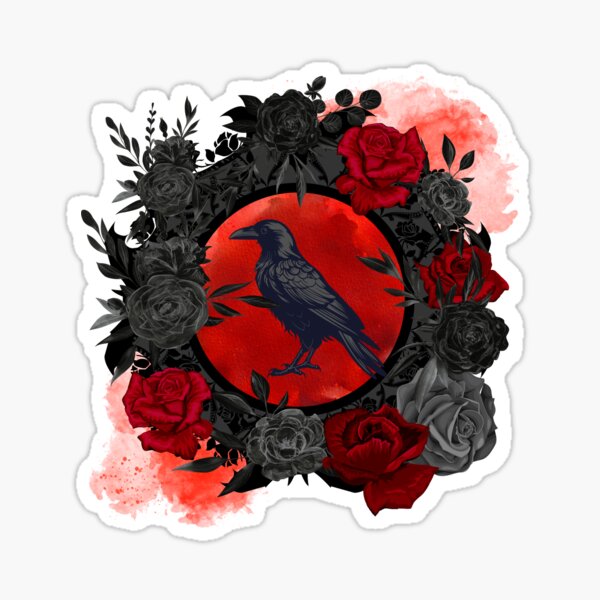 Item preview, Raven and Roses in Crimson Moonlight designed and sold by Anastasia Kourou.