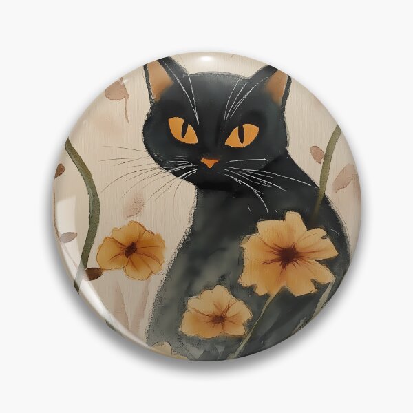 Item preview, Hauntingly Beautiful Halloween Night with Black Cat - Watercolor Art Print | Halloween Retro Art designed and sold by HomelyFinds9.