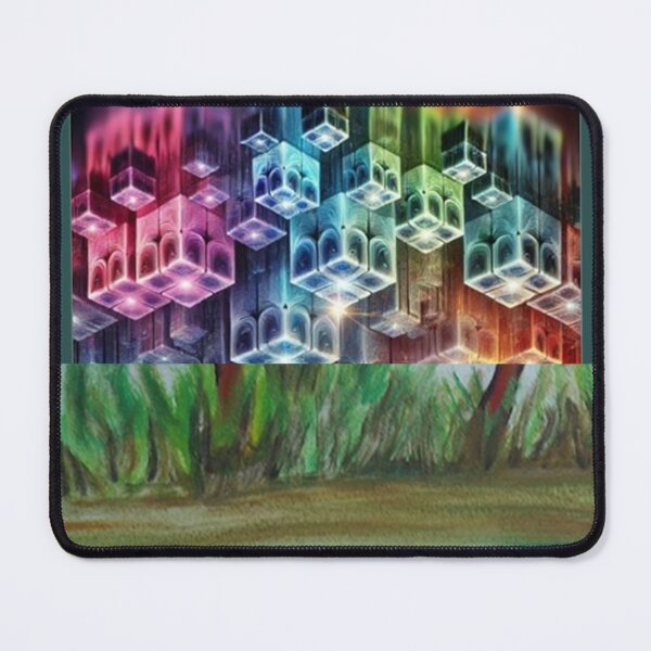 Item preview, Earthly Geometry: Ombre Cubes and Stripes of Vegetation designed and sold by annenambiro.