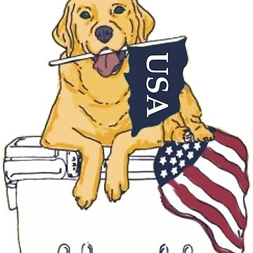 Vorschaubild zum Design Hund auf Kühler mit Flagge von Morgan Turrentine