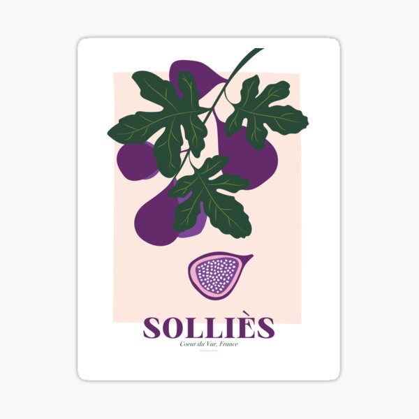 Item preview, poster illustration figs of solliès, var, french riviera designed and sold by manonpradier.