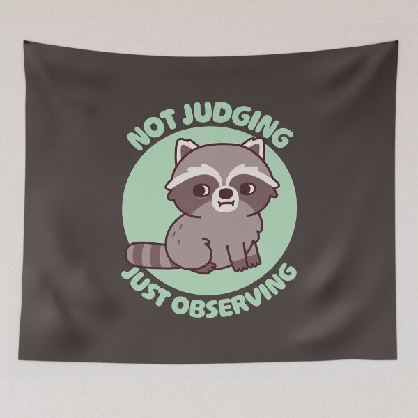 Item preview, Cute Raccoon Side Eye Not Judging Just Observing designed and sold by rustydoodle.