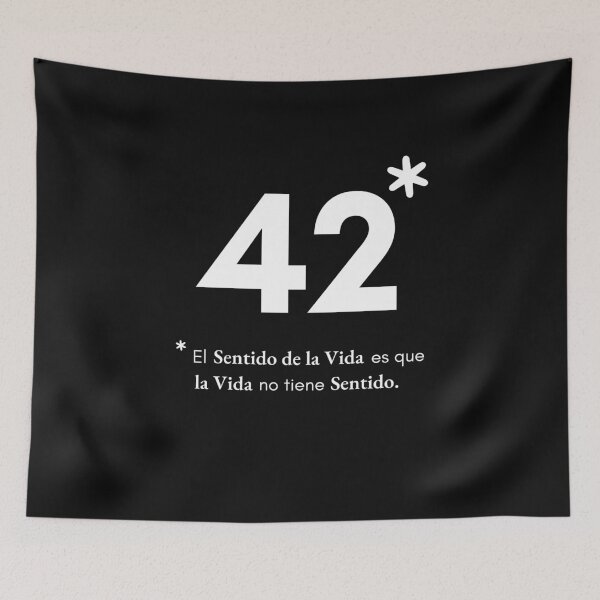 Item preview, 42 - The Meaning of Life (Spanish - White) designed and sold by Esenzeal.