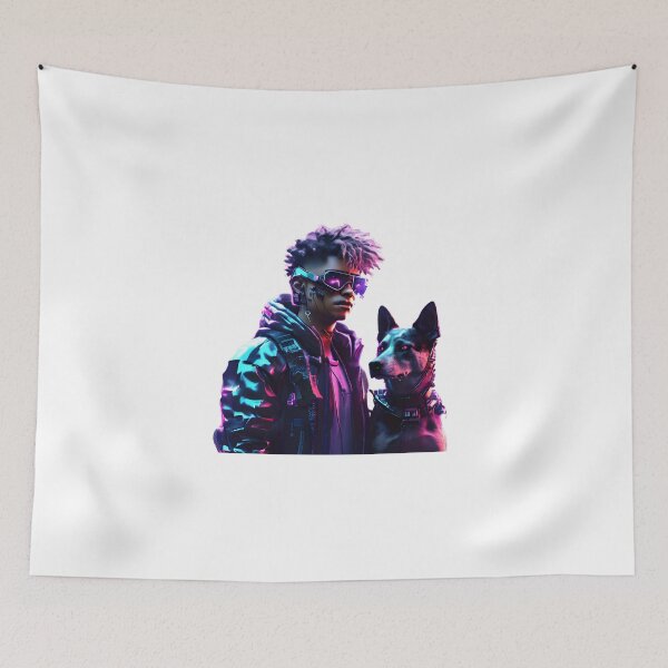Item preview,   CyberPunk team dog and boy  designed and sold by CyberArtShop.