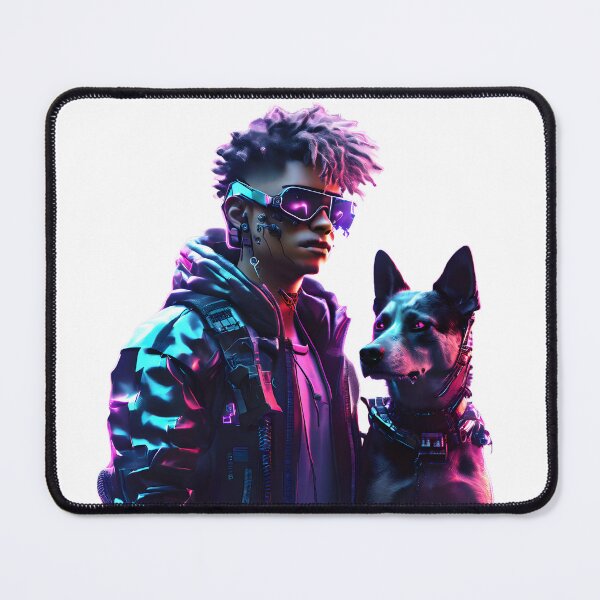 Item preview, CyberPunk team dog and boy designed and sold by CyberArtShop.
