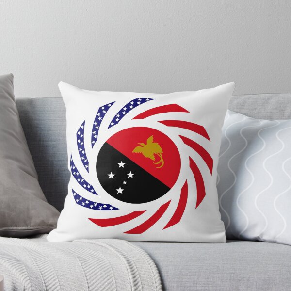 Item preview, Papau New Guinean American Multinational Patriot Flag Series designed and sold by Carbon-Fibre Media.