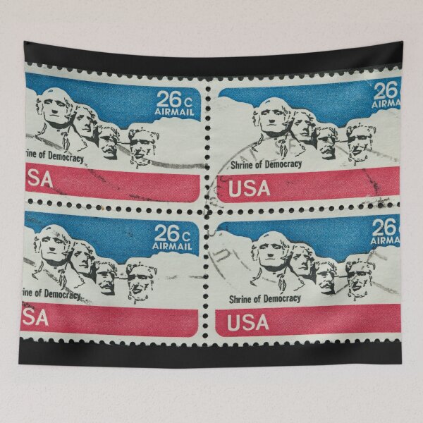 Item preview, Four identical american postage stamps of Mount Rushmore circa 1974 designed and sold by Photopat.