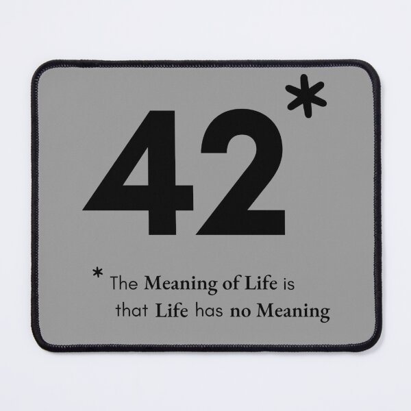 Item preview, 42 - The Meaning of Life (English - Black) designed and sold by Esenzeal.