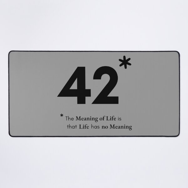 Item preview, 42 - The Meaning of Life (English - Black) designed and sold by Esenzeal.