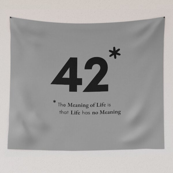 Item preview, 42 - The Meaning of Life (English - Black) designed and sold by Esenzeal.