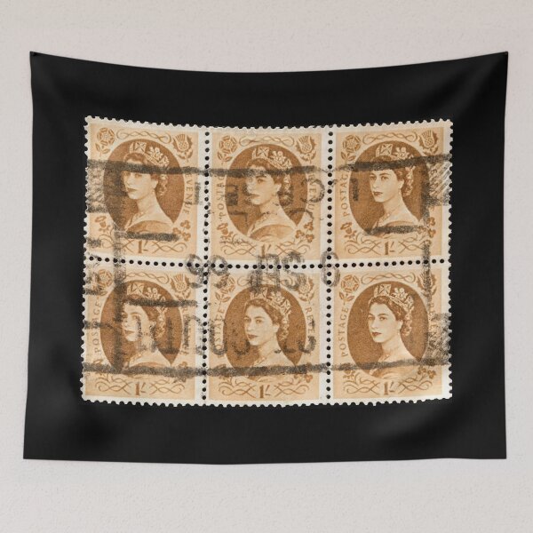 Item preview, One shilling postage stamps of Queen Elizabeth  designed and sold by Photopat.