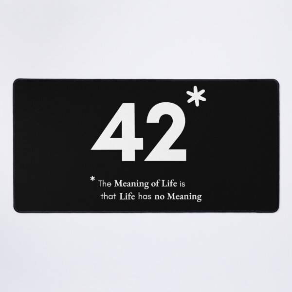 Item preview, 42 - The Meaning of Life (English - White) designed and sold by Esenzeal.