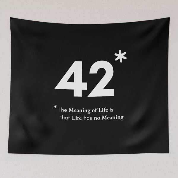 Item preview, 42 - The Meaning of Life (English - White) designed and sold by Esenzeal.