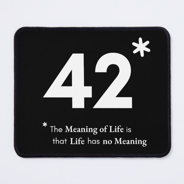 Item preview, 42 - The Meaning of Life (English - White) designed and sold by Esenzeal.