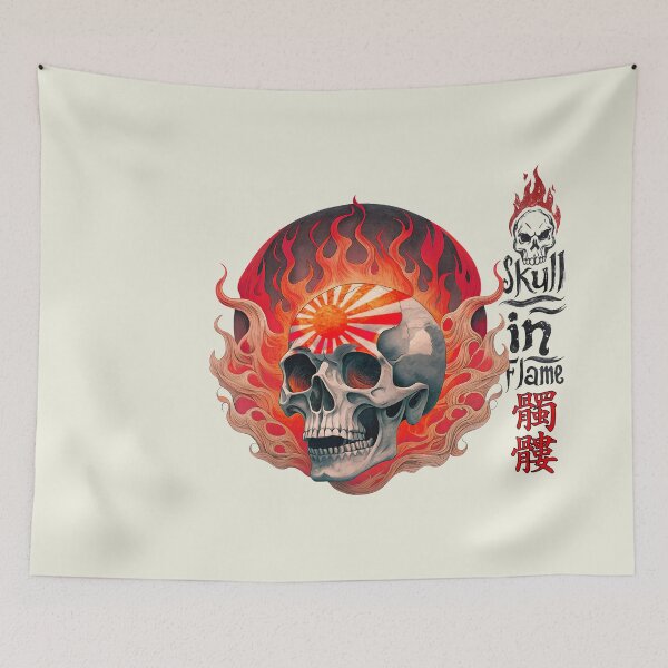 Item preview, Skull in Flame designed and sold by NickTaroDesign.