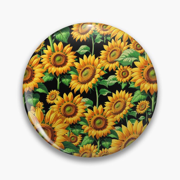 Item preview, Black Sunflower Floral Pattern Design designed and sold by PatternTitan.