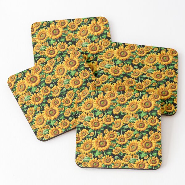 Item preview, Black Sunflower Floral Pattern Design designed and sold by PatternTitan.