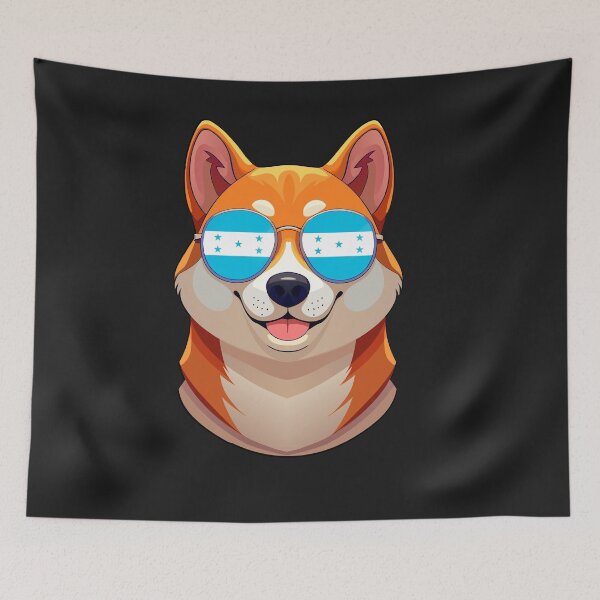 Item preview, Vintage Patriotic Shiba Inu Honduran Flag designed and sold by DreamBrushy.