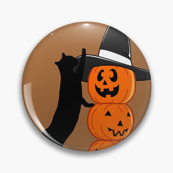 Item preview, Black Cat Climbing Pumpkins – Fun Halloween Cat Design designed and sold by Stefiivn.