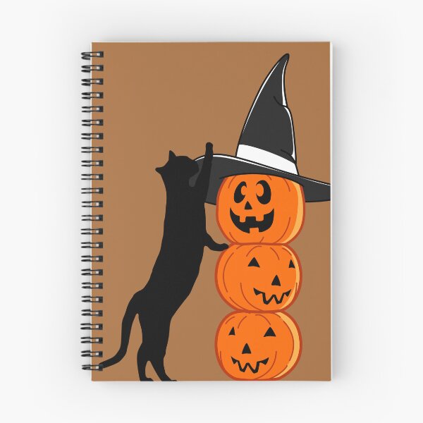 Item preview, Black Cat Climbing Pumpkins – Fun Halloween Cat Design designed and sold by Stefiivn.