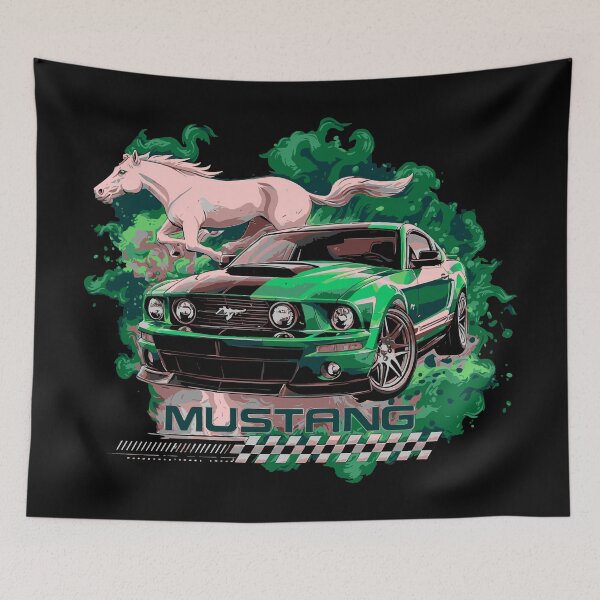 Item preview, Green Mustang: Racing Pulse designed and sold by Bubble-Bay Shop.